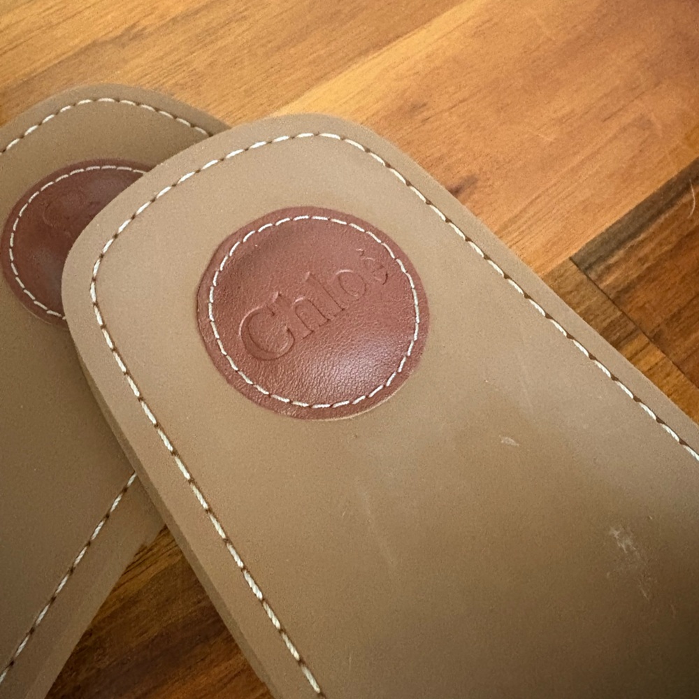Chloe woody logo strap slides sandals size 42, NEW - Picture 5 of 17